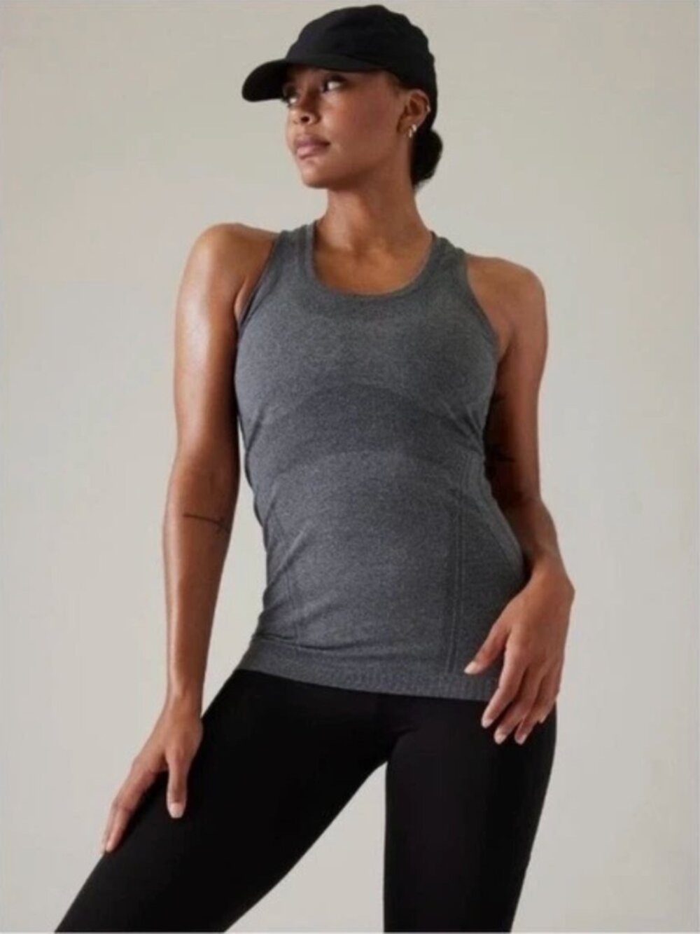 Athleta Momentum Seamless Tank - XS Heather Gray